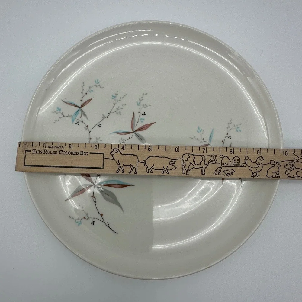 3 Syracuse Carefree True China Finesse Dinner Plates 10 Inch MCM Botanical USA